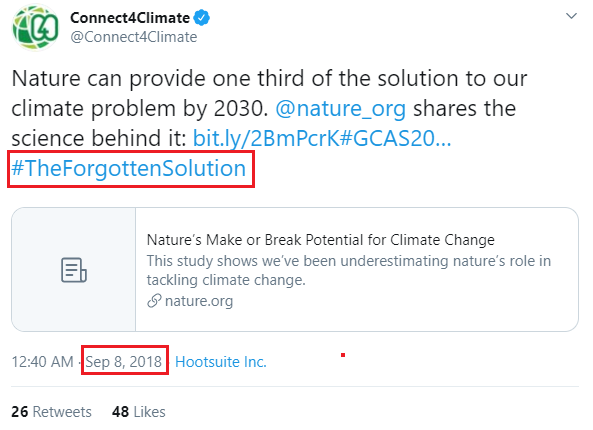 September 8, 2018, Connect4Climate (World Bank)