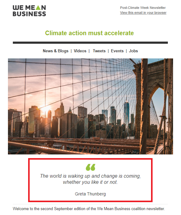 September 30, 2019: We Mean Business Post-Climate Week Newsletter 