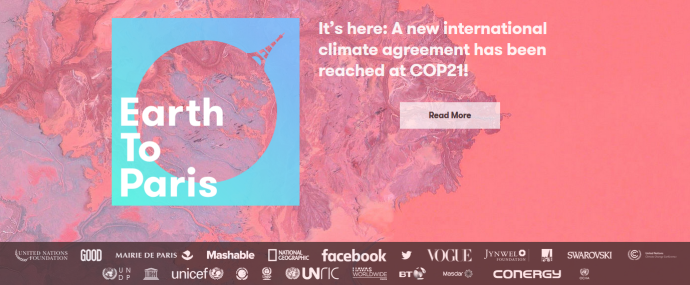 Earth to Paris Climate Change Agreement